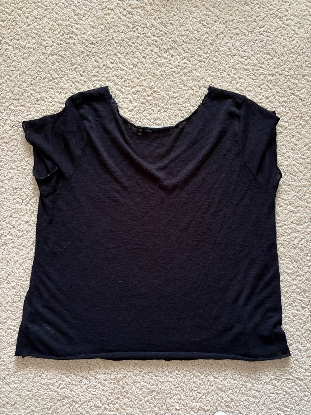 Urban Outfitters Lightweight Black V-Neck Women's Top - Picture 2 of 2